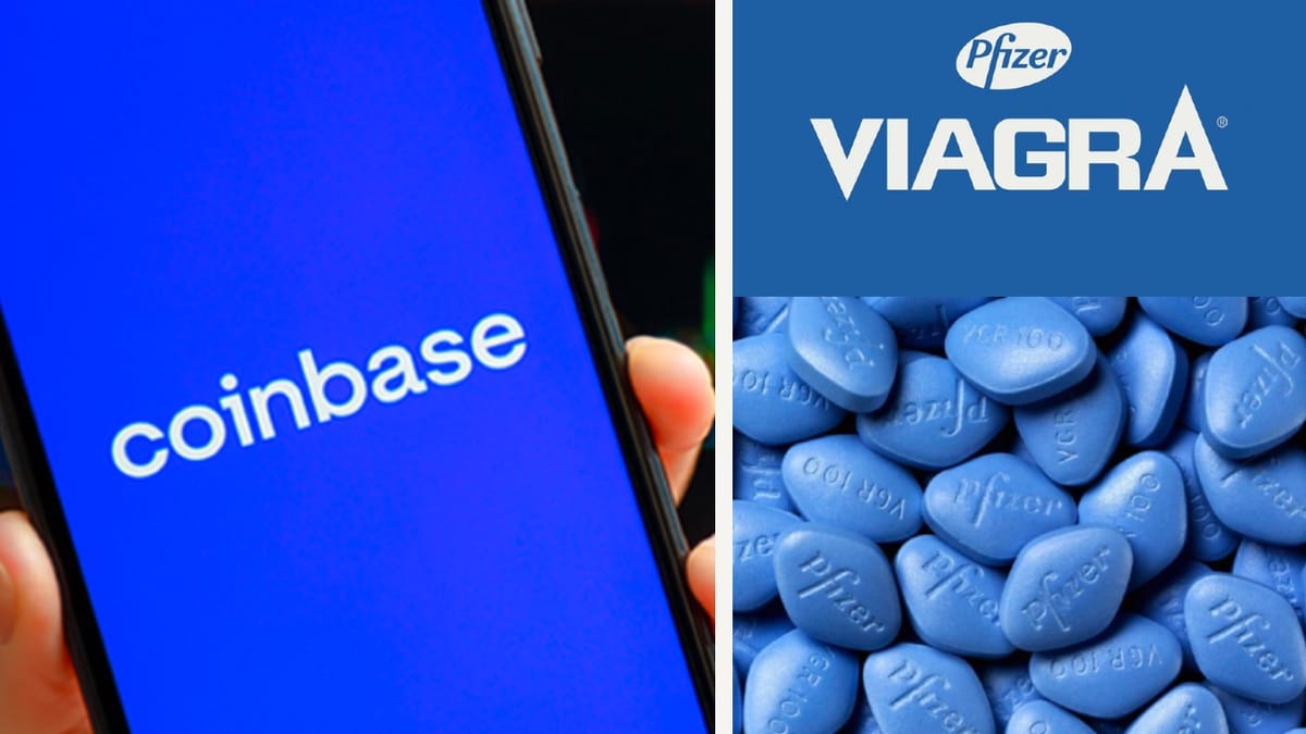 Coinbase Partners With Viagra In Effort to "Stay Up" During Bull Market